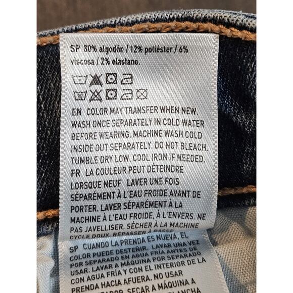 American Eagle Women's Next Level Stretch High Hi-Rise Skinny Jeans Size 2 Long - Picture 7 of 9